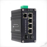 KY-204GD-SFP - 6 Port, UnManaged Power over Ethernet, 60 Watt Switch with SFP Slots / Fiber Support - DYMECDIRECT